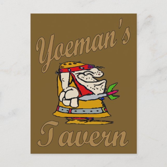 Yeoman's Tavern, Dart Player Postcard (Front)