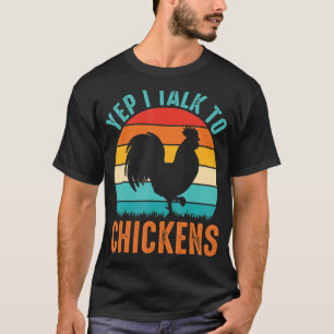 Yep I Talk To Chickens Cute Chicken Buffs Tee
