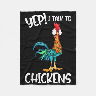 Yep I Talk To Chickens Shirt Cute Chicken Buffs Te Fleece Blanket