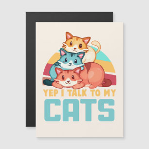 Yep, I Talk to My Cats–Adorable Trio Cat Design 2