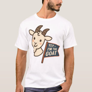 Yep I'm The GOAT Cute Funny Goat Head Design T-Shirt