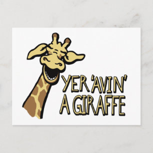 Yer 'avin' a giraffe slang cockney humour postcard