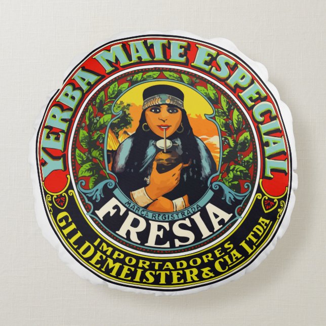 YERBA MATE ROUND CUSHION (Front)