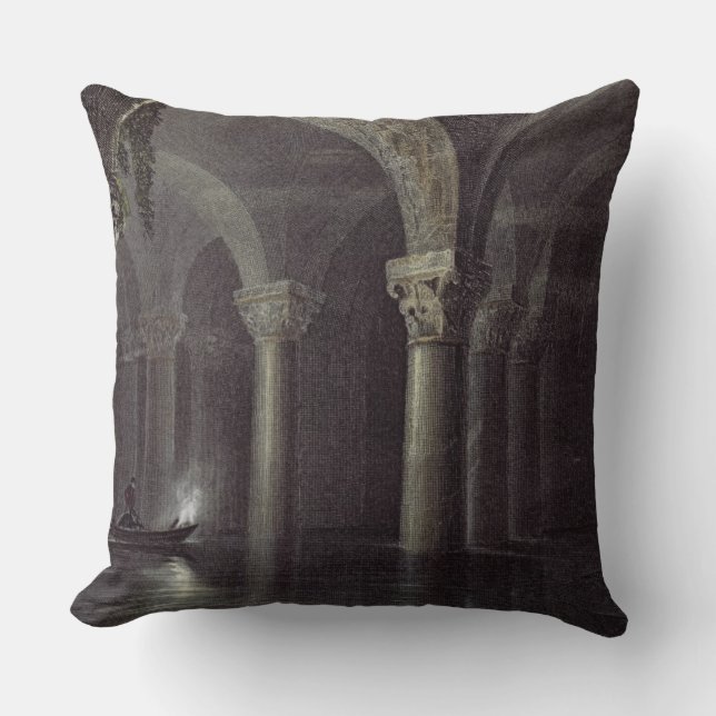 Yere Batan Serai (The Cisterns) Istanbul, engraved Cushion (Front)