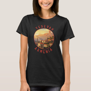 Yerevan Armenia Retro Distressed Circle T-Shirt