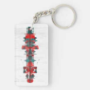 Yerevan Armenia Skyline Key Ring