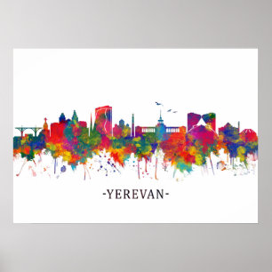 Yerevan Armenia Skyline Poster