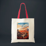 Yerevan Armenia Travel Art Vintage Tote Bag<br><div class="desc">Yerevan retro vector travel design. Yerevan,  Armenia's capital,  is marked by grand Soviet-era architecture.</div>