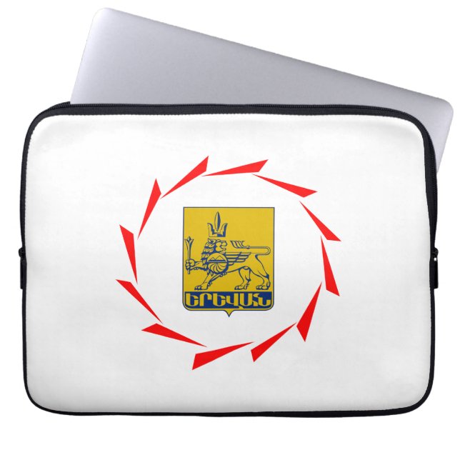  Yerevan city symbol Coat arms flag Armenia emblem Laptop Sleeve (Front)