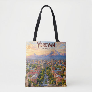 Yerevan Painterly Travel Art Tote Bag