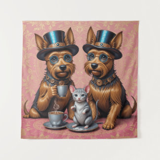 Yerkish Terriers Tea Time Tapestry