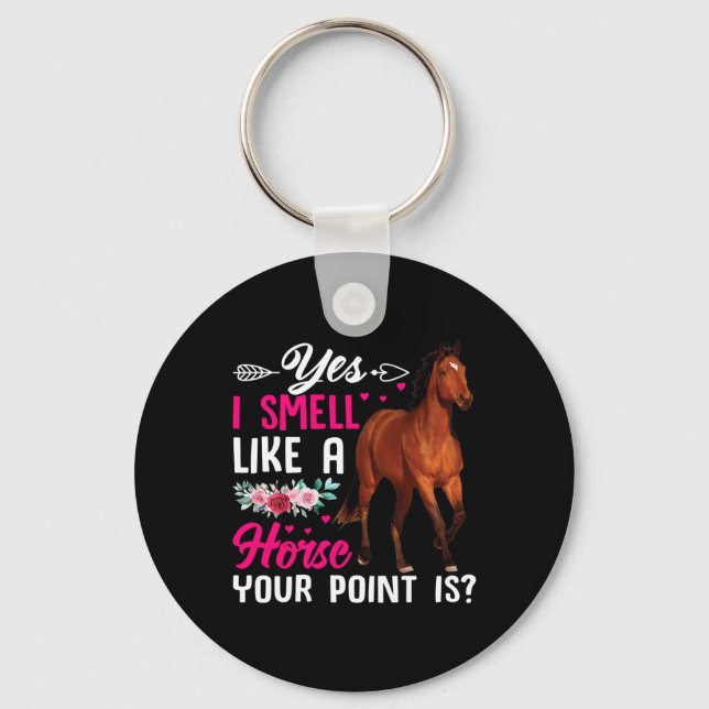 Yes1  horse trainer key ring (Front)
