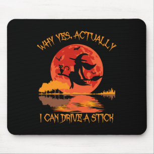 Yes Actually I Can Drive A Stick Halloween 2023 Co Mouse Pad