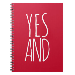 Yes And   Spiral Notebook   Red