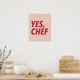 Yes, Chef Red Art Print