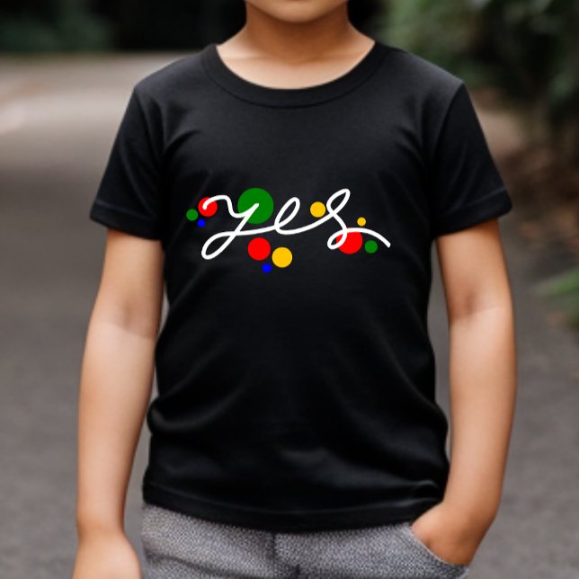 Yes - Colourful Baby T-Shirt Tee | DP7Art (Creator Uploaded)