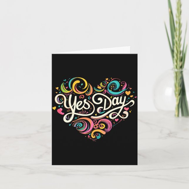 Yes day performance  card (Front)