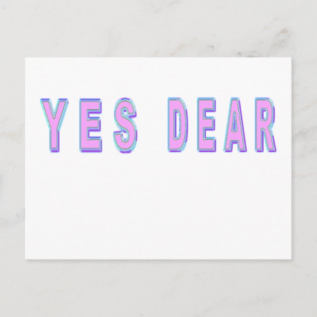 YES DEAR POSTCARD (Front)