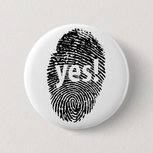 Yes: finger print 6 cm round badge