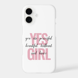 Yes Girl You Are Beautiful Motivational Girl Print