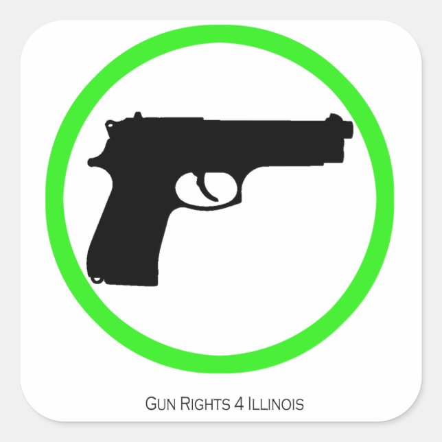 Yes Guns! 3" Guns Welcome Sticker. Square Sticker (Front)