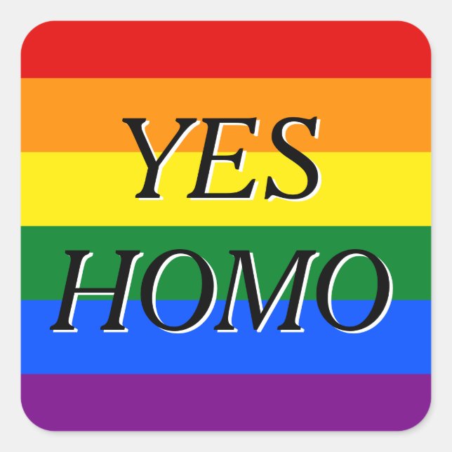 yes homo sticker (Front)