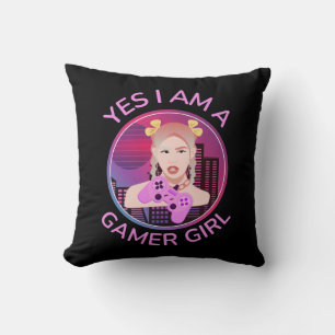 YES I AM A GAMER GIRL CUSHION