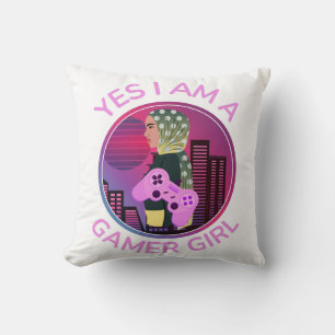 YES I AM A GAMER GIRL CUSHION