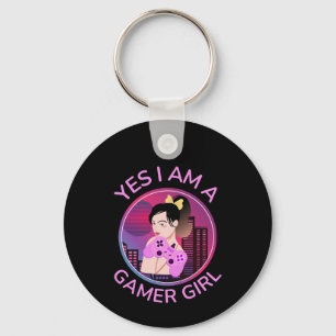 YES I AM A GAMER GIRL KEY RING