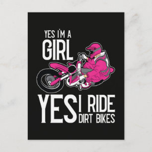 Yes I am A Girl Yes i Ride a Dirt Bike Postcard