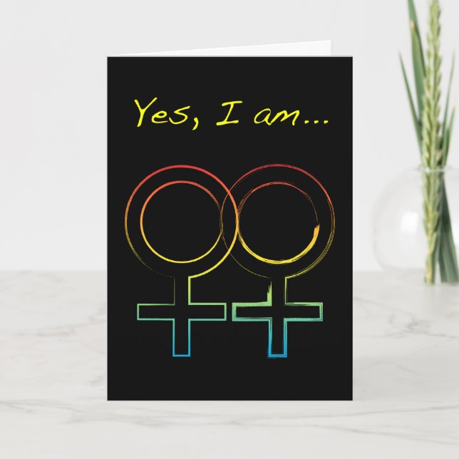 yes, i am a lesbian card (Front)