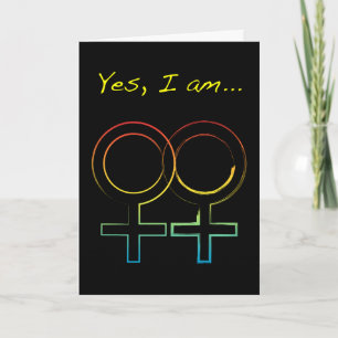 yes, i am a lesbian card