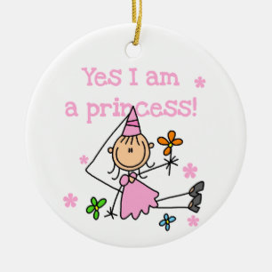 Yes I am a Princess Ceramic Tree Decoration