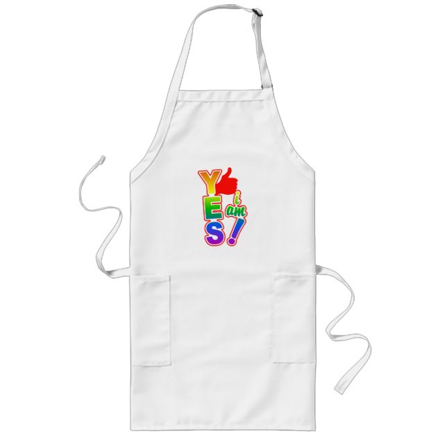 YES I AM apron - choose style (Front)