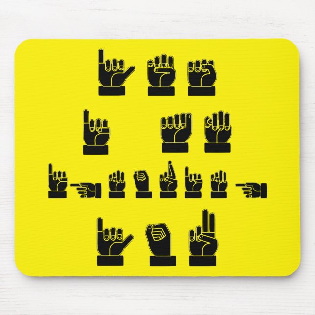 Yes I Am Ignoring You ASL  #USAPatriotGraphics  © Mouse Pad (Front)