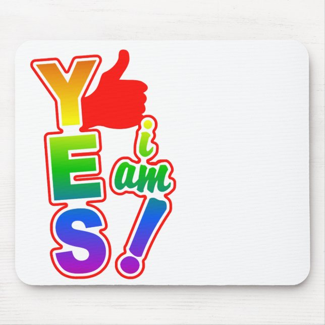 YES I AM mousepad, customise Mouse Pad (Front)