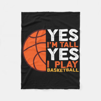 Yes I Am Tall And Yes I Play Sketll  Fleece Blanket