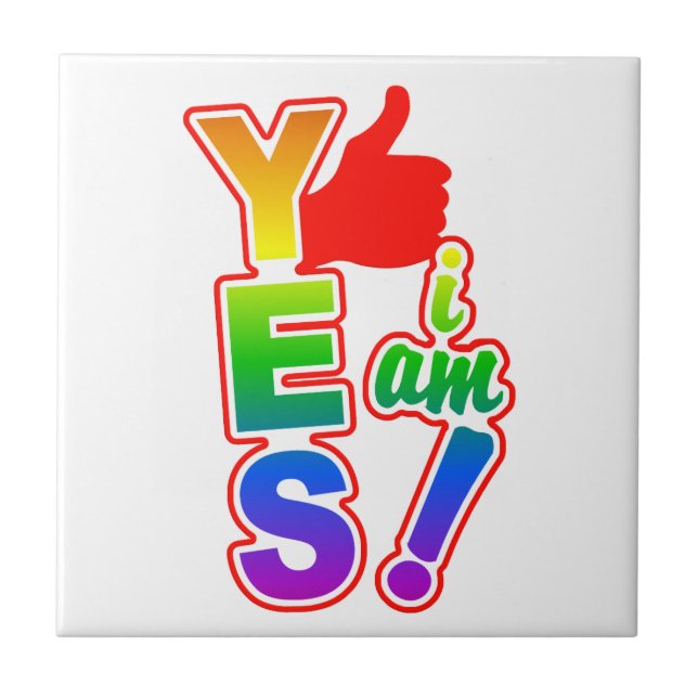 YES I AM tile (Front)