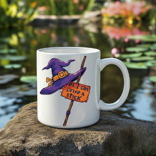 Yes I Can Drive A Stick Funny Halloween Spooky Coffee Mug