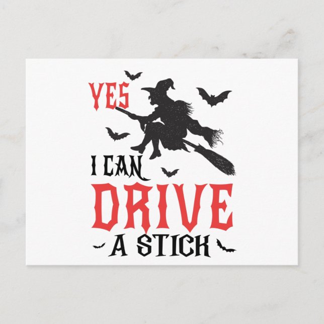 Yes I can drive a stick Postcard (Front)