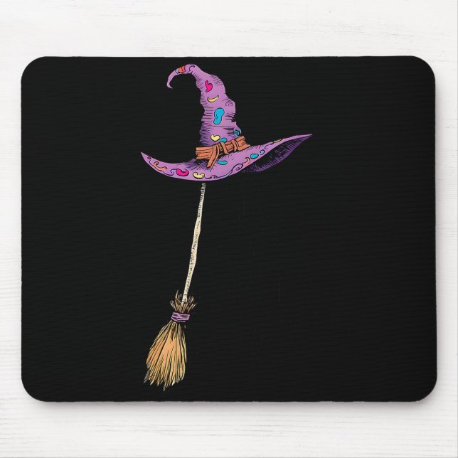 Yes I Can Drive A Stick Soky Witch Funny Halloween Mouse Pad (Front)