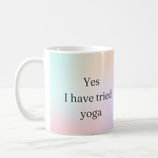 Yes, I have tried yoga- disability awareness Coffee Mug (Left)