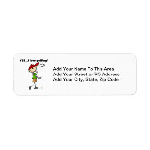 Yes I Love Golfing Return Address Label