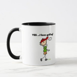 YES I Love Golfing Tshirts and Gifts Mug