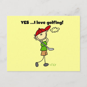 YES I Love Golfing Tshirts and Gifts Postcard