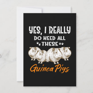 Yes, I Really Do Need All These Guinea Pigs Thank You Card