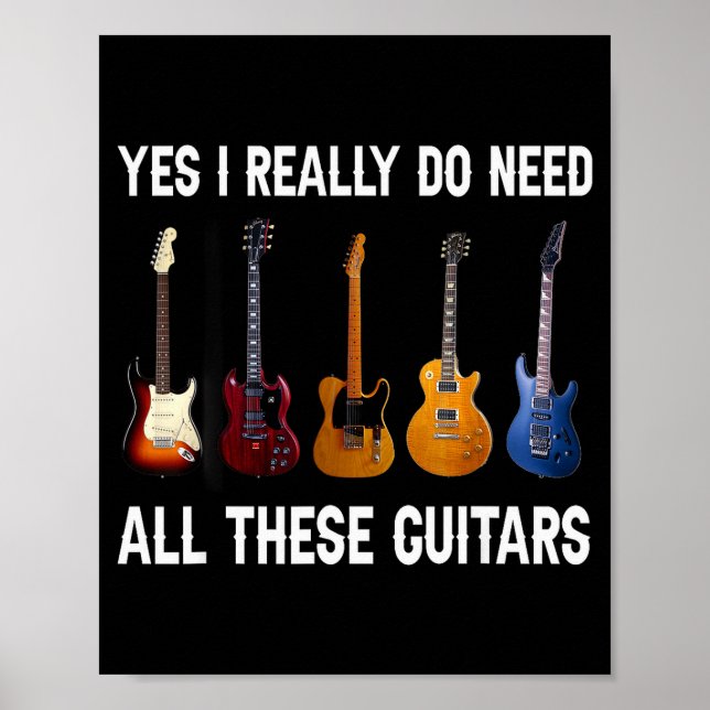 Yes I Really Do Need All These Guitars  Poster (Front)