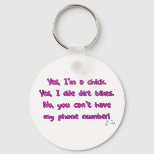 Yes I Ride Dirt Bikes Keychain