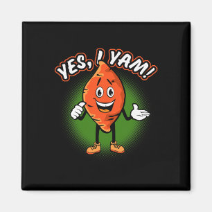 Yes I Yam Funny Sweet Potato Pun Thanksgiving Humo Magnet