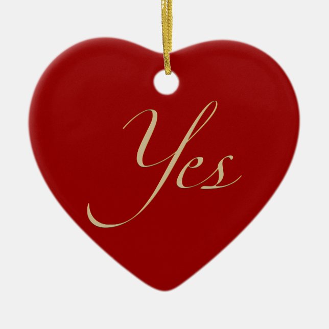 Yes III Ceramic Tree Decoration (Front)